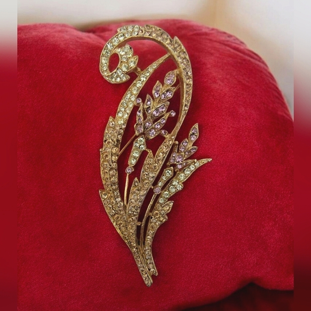 Vintage Graziano Floral Spray Brooch